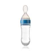 Lingurita cu rezervor pentru bebelusi, BabyJem, cu capac protectie, 90 ml (Culoare: Albastru) JEMbj_8062