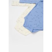 Set 2 body-uri cu maneca lunga Printed, BabyCosy, 50% modal+50% bumbac, Ecru/Lavanda (Marime: 0-3 Luni) JEMBC-CSYM11315-0