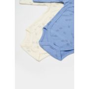 Set 2 body-uri petrecute Printed, BabyCosy, 50% modal+50% bumbac, Ecru/Lavanda (Marime: 3-6 Luni) JEMBC-CSYM11318-3