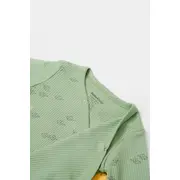 Set 2 body-uri petrecute Printed, BabyCosy, 50% modal+50% bumbac, Lamaie/Verde (Marime: 0-3 Luni) JEMBC-CSYM11319-0