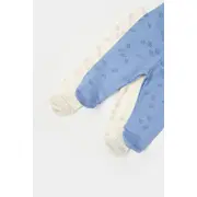 Set 2 pantalonasi cu botosei Printed, BabyCosy, 50% modal+50% bumbac, Ecru/Lavanda (Marime: 6-9 luni) JEMBC-CSYM11614-6