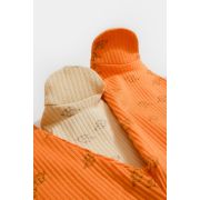Set 2 pantalonasi cu botosei Printed, BabyCosy, 50% modal+50% bumbac, Stone/Apricot (Marime: 0-3 Luni) JEMBC-CSYM11616-0