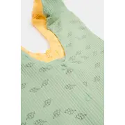 Set 2 salopete lungi Printed, BabyCosy, 50% modal+50% bumbac, Lamaie/Verde (Marime: 3-6 Luni) JEMBC-CSYM11423-3
