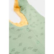 Set 2 salopete lungi Printed, BabyCosy, 50% modal+50% bumbac, Lamaie/Verde (Marime: 6-9 luni) JEMBC-CSYM11423-6