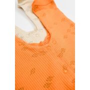 Set 2 salopete lungi Printed, BabyCosy, 50% modal+50% bumbac, Stone/Apricot (Marime: 0-3 Luni) JEMBC-CSYM11424-0