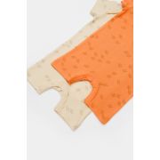 Set 2 salopete scurte Printed, BabyCosy, 50% modal+50% bumbac, Stone/Apricot (Marime: 0-3 Luni) JEMBC-CSYM11427-0
