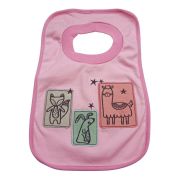 Set doua bavete cu gat elastic din bumbac olmitos lama pink lvtkolm07075