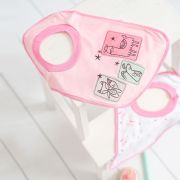 Set doua bavete cu gat elastic din bumbac olmitos lama pink lvtkolm07075