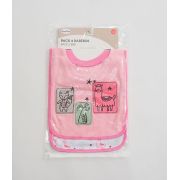 Set doua bavete cu gat elastic din bumbac olmitos lama pink lvtkolm07075