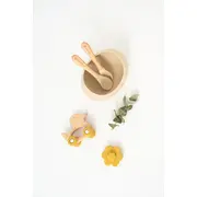 Set tacamuri bebelusi si bol cu ventuza olmitos peach lvtkolm0086