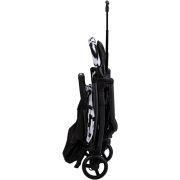 Carucior sport pliabil tip troler, Solo, Tehnologia inovatoare One-Hand Folding, Greutate 6 kg, Cu capotina UPF 50+, Pliere compacta pentru avion, Conform cu standardul european de securitate EN 1888-1:2018, FreeON, Black/White BYN48617