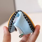 Pantofiori albi cu bleu pentru baietei - Lion AMJY2328-1-sa45