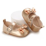 Pantofiori aurii cu fundita din satin LIE105-3-p19