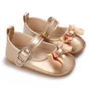 Pantofiori aurii cu fundita din satin LIE105-3-p19
