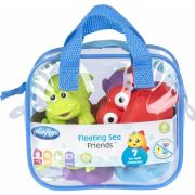 Set 7 animalute de baie, Fara gauri, Cu gentuta pentru transport, Fara BPA, Floating Sea Friends, Playgro, New Blue BYN1147974