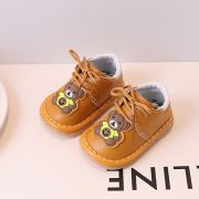 Pantofiori maro pentru baietei - Ursulet LIJY2305-3-p31