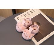 Sandale roz cu floricele din organza MB11-513-1-p33