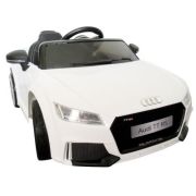 Masinuta electrica cu telecomanda, roti eva, scaun piele audi tt r-sport - alb edeediaudittelalb