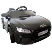Masinuta electrica cu telecomanda, roti eva, scaun piele audi tt r-sport - negru edeediaudittelnegru