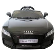 Masinuta electrica cu telecomanda, roti eva, scaun piele audi tt r-sport - negru edeediaudittelnegru