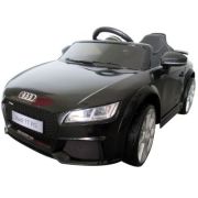 Masinuta electrica cu telecomanda, roti eva, scaun piele audi tt r-sport - negru edeediaudittelnegru