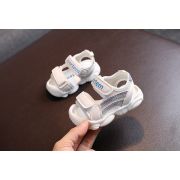 Sandale albe cu dungi cu sclipici lila si bleu MBQF6606-1-sa42