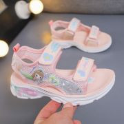Sandale roz pudra pentru fetite - Angel LIMH004-1-SI