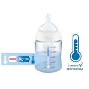 Biberon Nuk First Choice PP 150 ml Control Temperatura Tetina Silicon M 0-6 luni Inimioare ERFMAR-N4987
