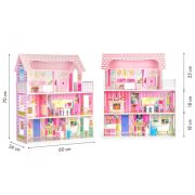 Casuta pentru papusi cu mobilier ecotoys w06a139 edeediw06a139