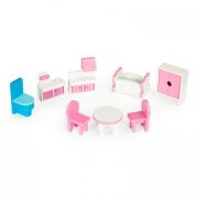 Casuta pentru papusi cu mobilier ecotoys w06a139 edeediw06a139