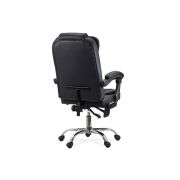 Scaun directorial cu functie de masaj off 418m, temporizator, 7 puncte, inaltime reglabila, cadru cromat, 120 kg, negru drm10124