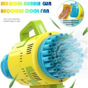 Pistol pentru baloane de sapun Bubble Maker Ikonka IK18050 BBJIK18050_Galben