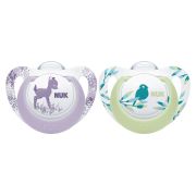 Suzeta Nuk Genius Color Silicon M1 Mov 0-6 luni Set 2 Bucati ERFMAR-N3911