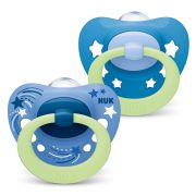 Suzeta Nuk Signature Night Silicon M3 Albastru 18-36 luni Set 2 Bucati ERFMAR-N3881