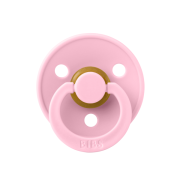 Bibs - suzeta colour latex, tetina rotunda, 0 luni +-baby pink bbb100234c