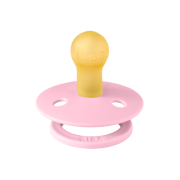 Bibs - suzeta colour latex, tetina rotunda, 0 luni +-baby pink bbb100234c