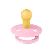 Bibs - suzeta colour latex, tetina rotunda, 0 luni +-baby pink bbb100234c