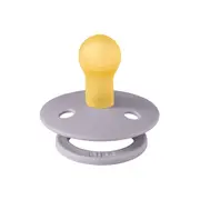 Bibs - suzeta colour latex, tetina rotunda, 0 luni +-fossil grey bbb100303c