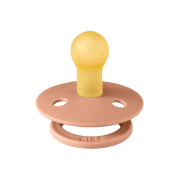Bibs - suzeta colour latex, tetina rotunda, 0 luni +-peach bbb100246c
