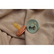 Bibs - suzeta colour latex, tetina rotunda, 0 luni +-peach bbb100246c