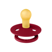 Bibs - suzeta colour latex, tetina rotunda, 0 luni +-ruby bbb100263c