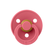 Bibs - suzeta colour latex, tetina rotunda, 6 luni +-coral bbb200262c