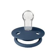 Bibs - suzeta de lux silicon, tetina rotunda, marime universala (0-3 ani)-steel blue bbb1010280c