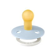 Bibs - suzeta fosforescenta colour glow latex, tetina rotunda, 0 luni +-baby blue bbb100271c