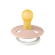 Bibs - suzeta fosforescenta colour glow latex, tetina rotunda, 0 luni +-blush bbb100256c