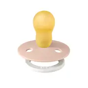 Bibs - suzeta fosforescenta colour glow latex, tetina rotunda, 18 luni +-blush bbb300256c