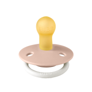 Bibs - suzeta fosforescenta de lux glow latex, tetina rotunda, 0 luni +-blush bbb1110256c