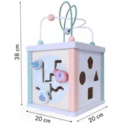 Cub educational din lemn ecotoys 1021 edeedi1021