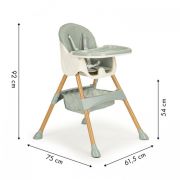 Scaun de masa 2 in 1 ecotoys hc-823s - azure edeedihc-823sazure