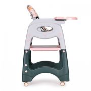 Scaun de masa 2 in 1 pentru copii ecotoys ha-033 - roz edeediha-033pink